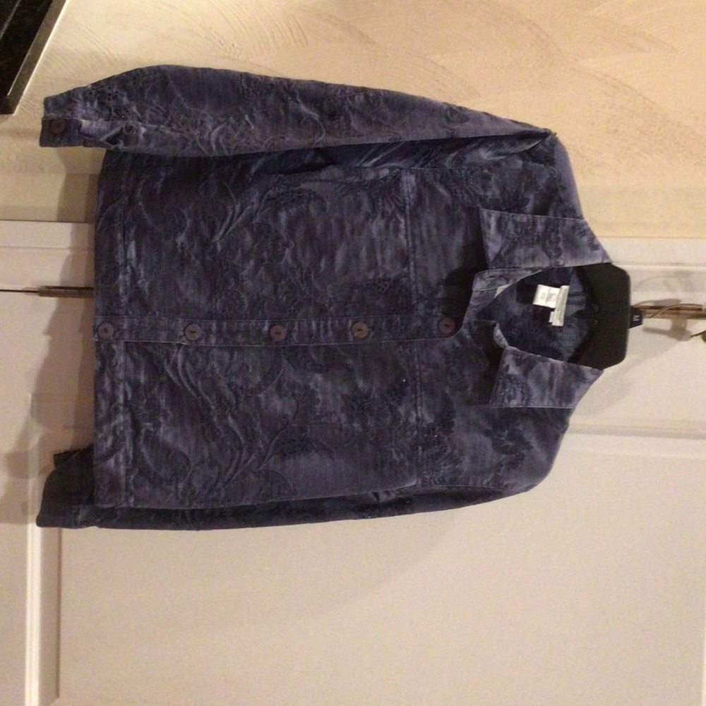 Coldwater Creek Navy Shirt Jacket